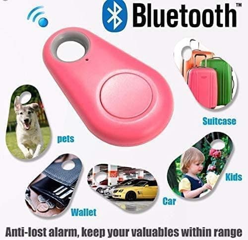 Powerful Bluetooth Item Finder–Smart Tracker Travel-Friendly, Replaceable Battery Remote control Prevent Loss Wallet, Suitcase Anti-Lost Device Luggage for pets cat (Pink) — view 4
