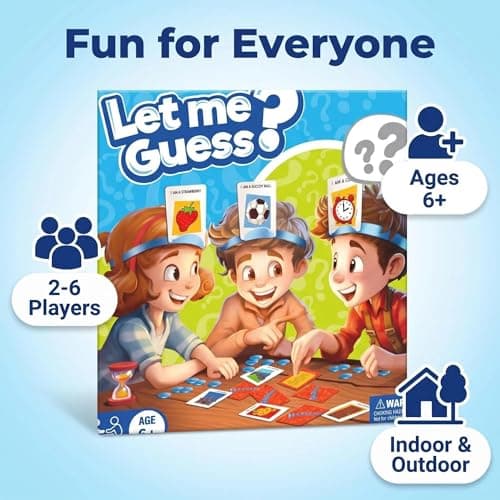 Falafoty What Am I Game, Let Me Guess! Family Fun Quiz Game with New Cards, Headbands, Picture Guessing Who Card Game Family Board Game for After Dinner Party Travel Pocket Game for Kids Adult (Blue) — view 4