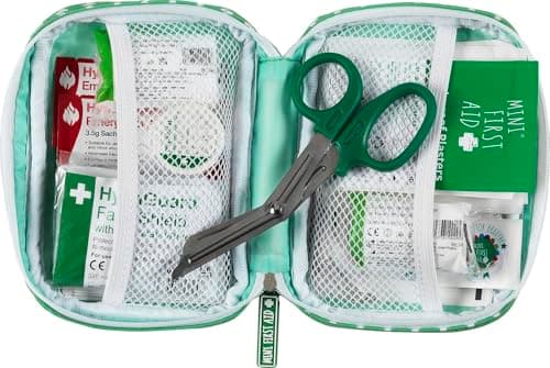 Mini First Aid Essentials Bundle – Mini First Aid Kit (90 Items) Kids First Aid Kit for Travel, Home, Office & Camping - Teddy Hot & Cold Gel Pack & Paediatric First Aid Made Easy Book — view 3