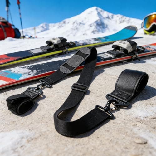 Ski Straps for Carrying Portable Adjustable Anti-Slip Holder — view 3