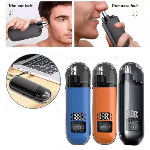 Compact Smart Portable Sleek & Professional Mini Hair Trimmer with Digital Battery LED Display Ultra-Quiet Motor Lightweight & Rechargeable with USB Type C- Precision Grooming Tool — view 2