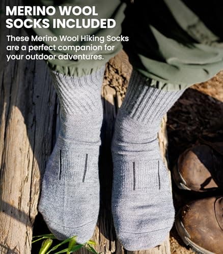 100% Merino Wool Base Layer Womens Set - Thermal Underwear Womens + Socks (Small, 250 Charcoal Grey) — view 6