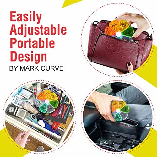 Portable Weekly Pill Box | Easy to Open 7 Day Premium Quality Tablet Box | Travel Pill Case with Snap Shut Lids Design |Tablet Organiser for Vitamins, Supplements & Medicine - Mark Curve — view 6