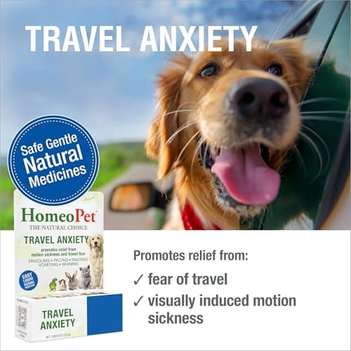 HomeoPet Travel Anxiety, Calming Relief for Dogs, Cats, and Other Small Animals, 15 Milliliters — view 2