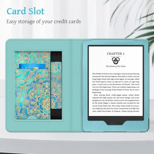 FINTIE Stand Case for 6" Kindle 11th Generation 2024/2022, Z-Shades of Blue — view 5