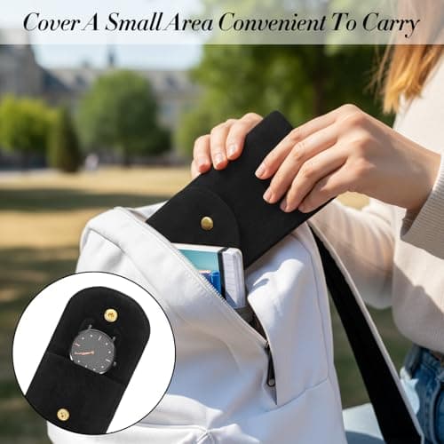 Elegaperma 2pcs Watch Pouch Velvet,Soft Watch Travel Pouch with Snap Button — view 6