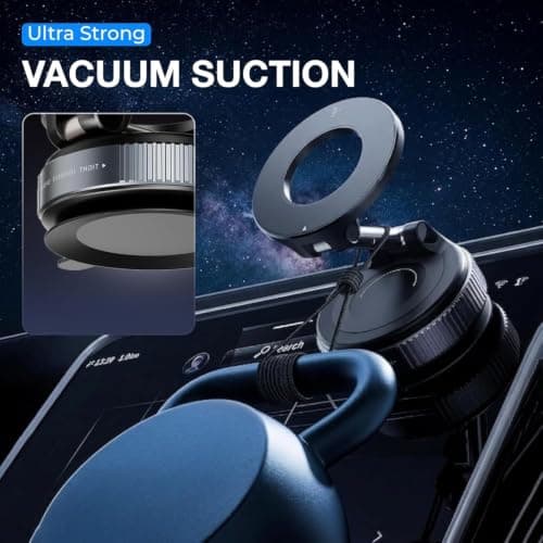 VILOKA Car Mount for MagSafe Magnetic Phone Holder 360° Rotation - Black — view 3