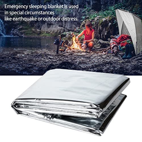 Eujgoov Emergency Blanket Thermal Outdoor Survival Tent for Camping Hiking Emergency Kits (gold-1pcs) — view 6
