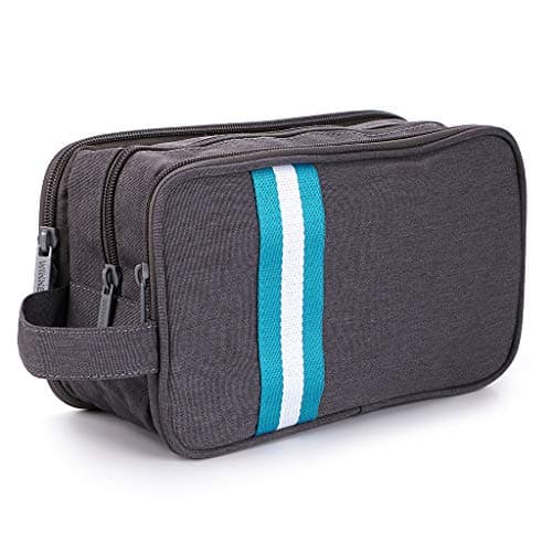 IGNPION Mens Wash Bag, Dry Wet Separation Travel Toiletry Bag, Dopp Kit Bag