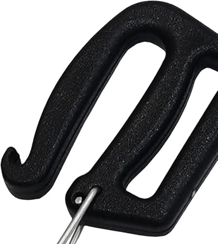 Opemg 12 Pcs Black 25mm/1inch G Hook Webbing Connecting Buckles Adjustable Plastic Tri-Glide Slides Backpack Strap Clips Replacement for Luggage Outdoor Camping Sports Buckles — view 3