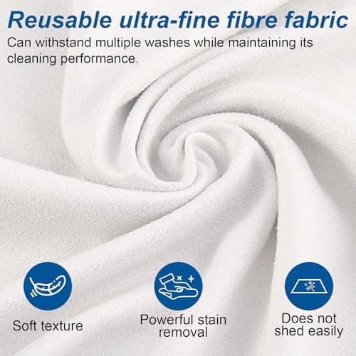 YCSHIPO Microfiber Cleaning Cloths 6 Pack - 6x7 Inch Lint-Free Cloth for Eyeglasses, Camera, Phone & Tablet - 3 Dark Grey & 3 White,Individually Wrapped, Scratch-Free, Streak-Free — view 3