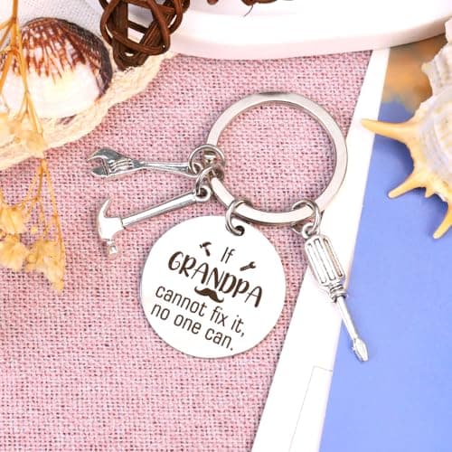 Grandad Keyring Personalized Gifts for Grandad Gifts for Grandparents Grandad Birthday Gifts Christmas Gifts for Grandpa from Granddaughter and Grandson Grandad Gift Ideas Funny Gifts for Grandad — view 4