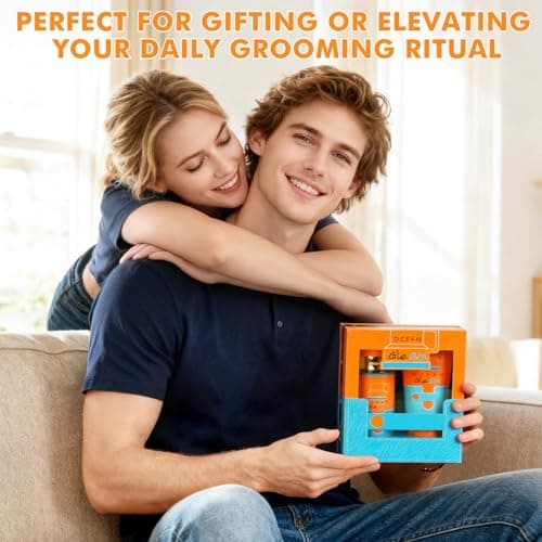 Aftershave Men Gifts– Large Capacity Shower Gel & Cologne Set for Him, Mens Gift Sets with Body Wash 75ml and Perfume 100ml – Mens Grooming Set,Presents for Dad, Husband, Boyfriend,Son — view 6