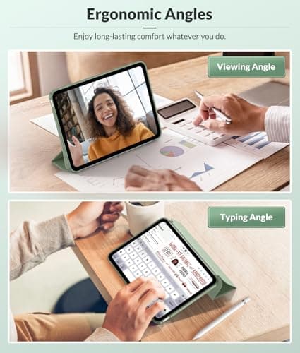 MoKo Slim Case for iPad (A16) 11th/10th Gen 2025/2022, Sage Green — view 5