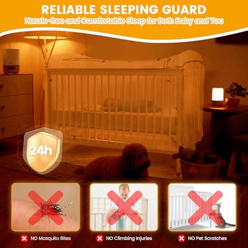 Orzbow Universal Mosquito Net for Cot Bed, White — view 2