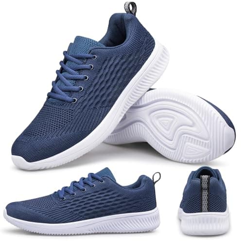 Raoendis Mens Trainers Running Shoes Walking Sneakers, Lightweight Comfortable Fitness Tennis Shoes for Indoor Outdoor Sports Navy Blue Size 11 — view 6