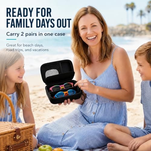 GWCASE Portable 2-in-1 Glasses and Contact Lens Travel Case for 2 Pairs — view 6