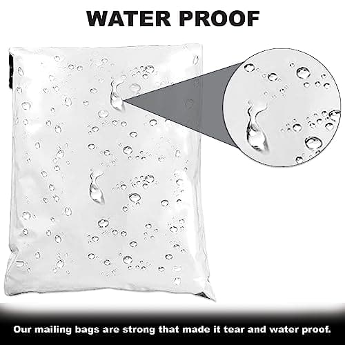 JeeJaan® 50 Pcs White Postage Bags 12x16 Poly Mailers 305 x 405 mm Parcel Bags Envelope Courier Shipping Mailers Waterproof and Tear-Proof Postal Courier Mailer — view 5