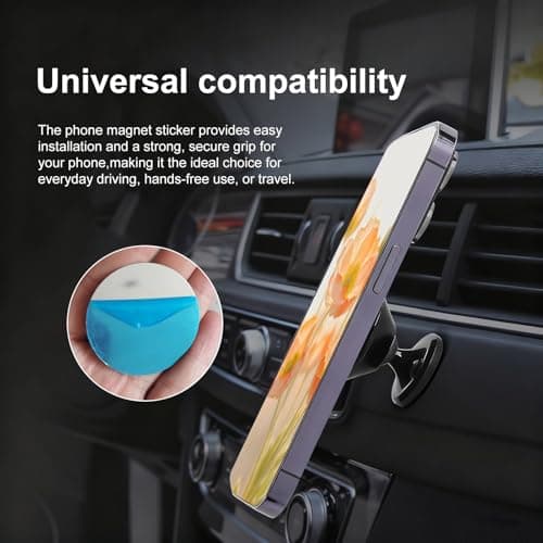 14Pcs Magnetic Metal Plates for Phone Holder,Round Magnetic Stickers — view 2