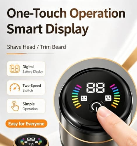 2-in-1 Smart Electric Bald Head Shaver and Beard Trimmer — view 5