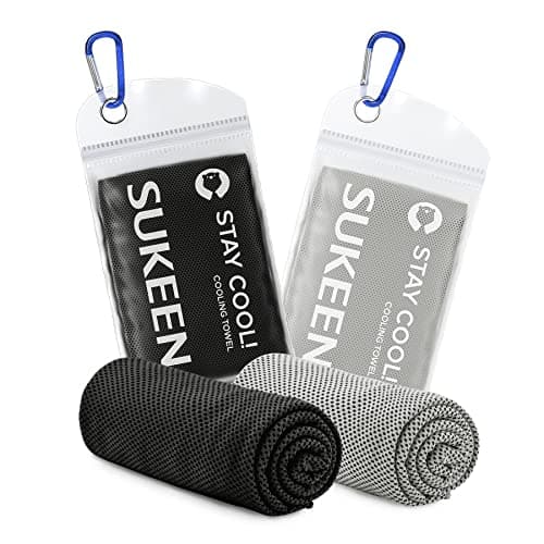Sukeen Cooling Towel (40"x12"), Quick Dry Fitness Ice Towel for Gym, Golf, Yoga, Outdoor Work, Sports, Travel, Camping, Instant Cool for Neck and Face