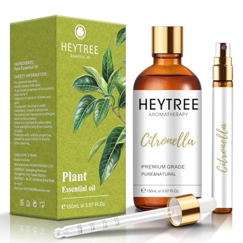 HEYTREE Citronella Essential Oil 150ml - for Diffuser,Drive Buzzing Beastie
