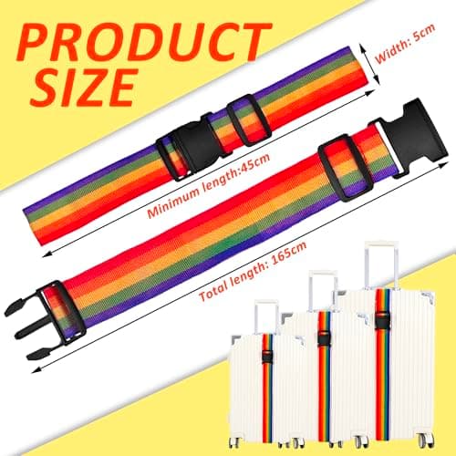 KINDOYO Luggage Suitcase Straps - Travel Accessories Thickened Luggage Belt with Quick Release Buckle, Adjustable Travel Luggage Straps for Suitcase Baggage, Orange, 1 Piece — view 4