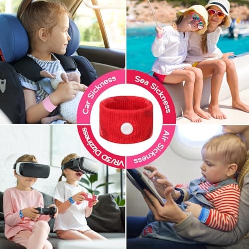 MEIYYJ Travel Sickness Bands Cruise Accessories Must Haves Sickness Bands for Children Gifts for Sea Sickness Wristbands Travel Sickness Kids Wristbands Cruise & Sea Travel Essentials-Camo Red/Red — view 6