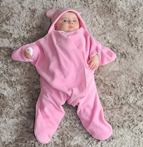 Baby Wrap blanket in Luxury Gift Box by BABY BLISS Star Wrap Fleece for Newborns Infants and Toddlers 2 – 12 Month’s Boy Girl Super Soft Great for Travel Strollers and Car Seats (Pink) — view 4