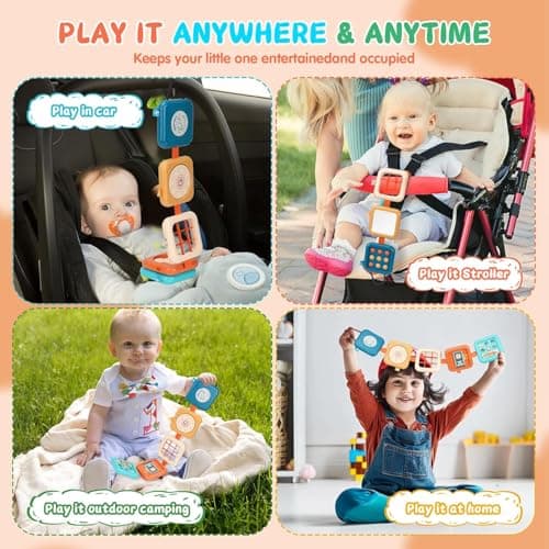 Toddler Travel Toys,Activity Cube,Baby Busy Board,Travel Toys for Toddlers on Plane, Montessori Activity toys, Baby Busy Cube,Sensory Educational Developmental Learning Toys for Boys Girls Gift — view 5