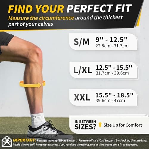 CAMBIVO Calf Compression Sleeves for Men and Women, 1 Pair — view 2