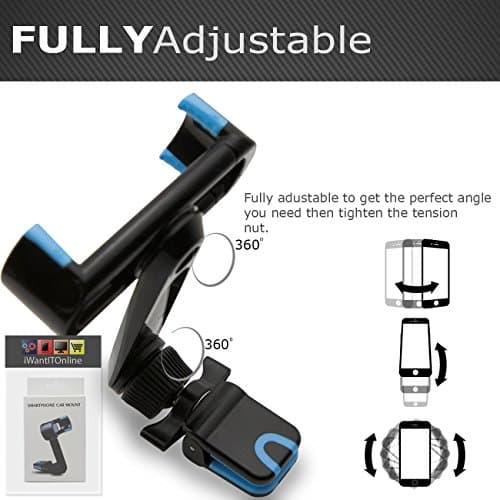 IWIO Phone Air Vent Clip 360 Degree Holder Car Mount Cradle compatible with MicroMax Canvas Nitro 2 E311 — view 3