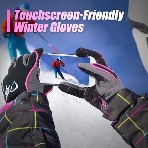 HANDLANDY Waterproof Insulated Work Gloves, Thermal Winter Ski Gloves — view 3