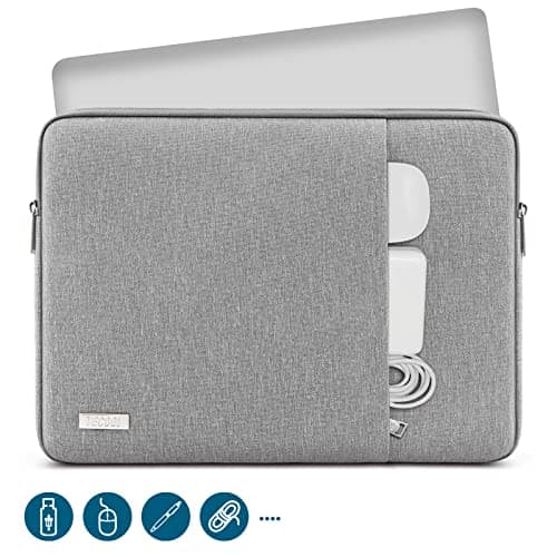 TECOOL 15.6 Inch Laptop Sleeve Protective Laptop Case 15.6 Inch,Grey — view 2
