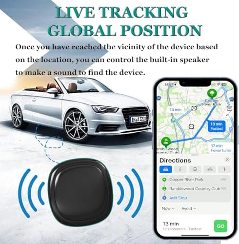 GPS Tracker for Vehicles - Hidden Magnetic Tracking Devices for Cars, Compatible with iOS & Android, Mini Car Air Tracker Tag With Real-Time Location, No Subscription, Compact Tracker Device — view 5