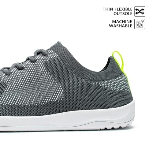 HOBIBEAR Women Barefoot Shoes Men Wide Toe Box Trail Running Mesh Trainers Breathable Comfortable Zero Drop Sole Minimalist for Outdoor Casual Daily Gym Travel Training Walking Grey 8.5 — view 4