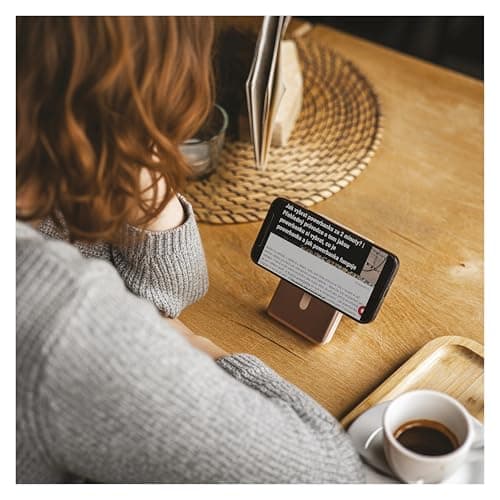 EMOS - Powerbank 10,000 mAh WI 1031 with magnet - Magnetic external battery with passthrough and wireless charging - USB-C port incl. USB data cable - for iPhone, iPad, smartphone, tablet - rose gold — view 4