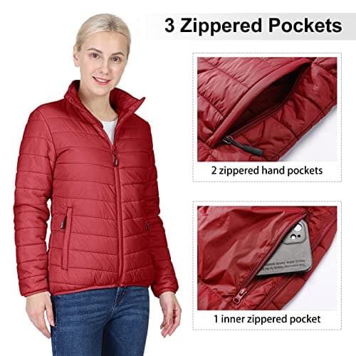 Outdoor Ventures Women's Packable Puffer Jacket Lightweight Quilted Jacket — view 5