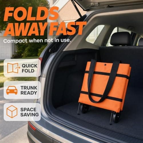 Foldable Shopping Bag with Wheels – Large Capacity Shopping Cart — view 3