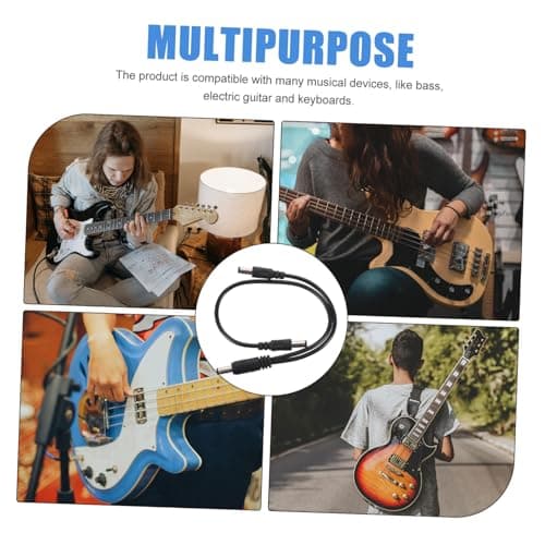 Voltage Boost Cable Black 2pcs Pvc Power Lead for Guitar Bass — view 4