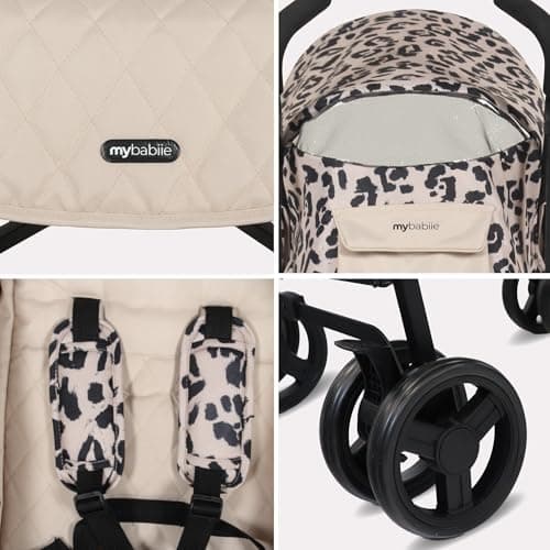 My Babiie MB01 Stroller - from Birth to 4 Years (22kg), Lightweight & Compact Umbrella Fold, Travel Buggy for Toddlers - Fawn Leopard — view 6