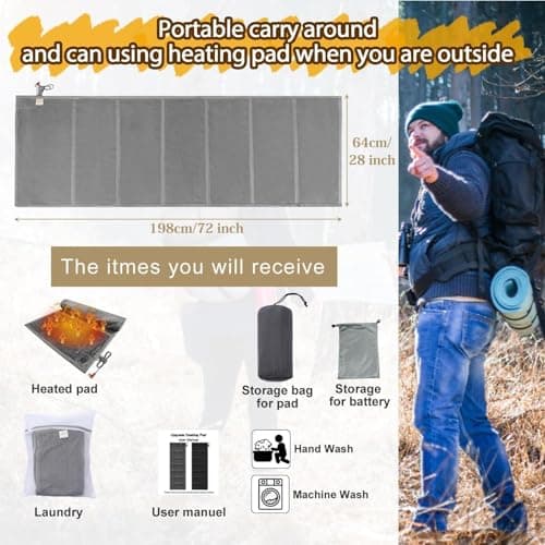 Sleeping Bag Heater USB Soft Foldable Warm Blanket — view 4