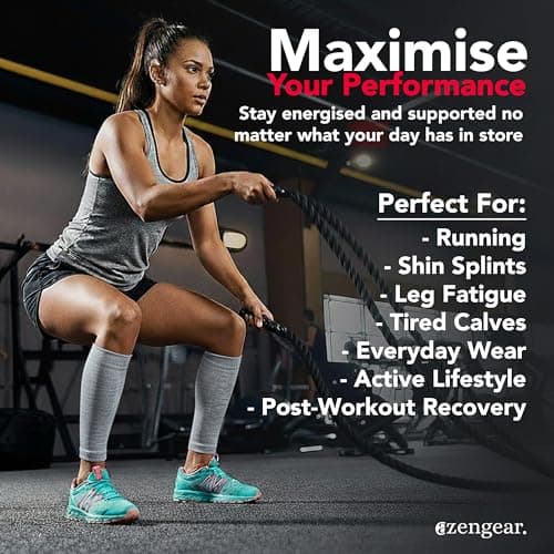 Calf Compression Sleeves for Shin Splints, Women, Men, Running — view 6