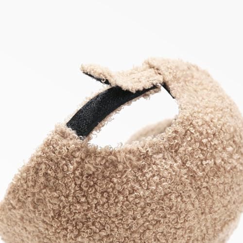 Avilego Winter Baseball Cap for Women Lamb Wool Solid Color Warm Baseball Cap for Outdoor Travel, Khaki, One Size — view 4