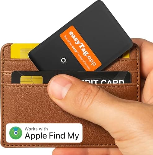 easyTag Wallet Tracker Card, Compatible with Apple Find My App