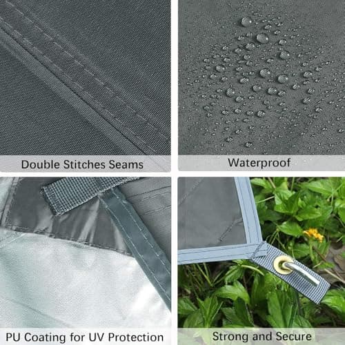 Unigear Tarp Rain Fly Tarp Waterproof Tent Cover Hiking Shelter Foldable Lightweight Waterproof for Camping and Protection Against Rain, Snow and Sun — view 5