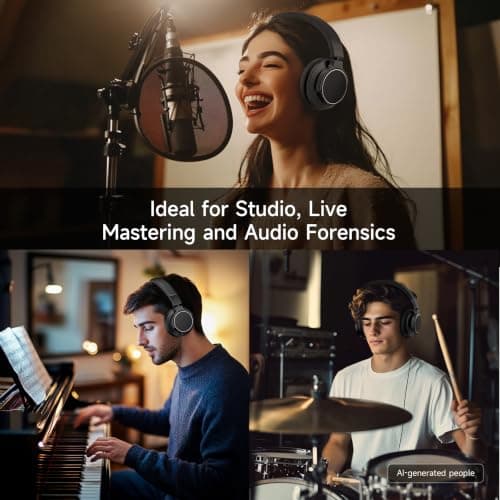 Syndesmos Professional Studio Headphones, DJ & Monitoring Headphones Wired — view 3