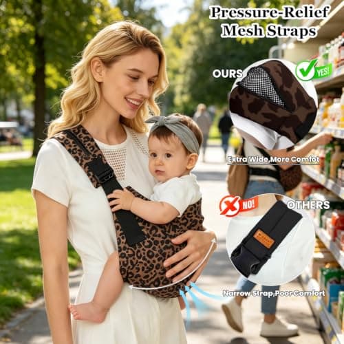 Baby Sling Carrier, Adjustable Front & Back, Comfortable — view 5