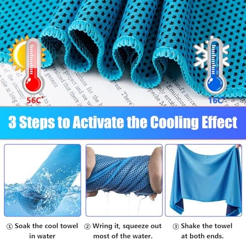 GOTRUST 8pcs Cooling Towels for Hot Weather, Cool Cold Towel Set, Ice Towel — view 3