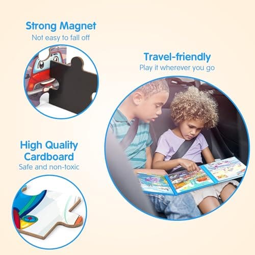 SYNARRY 20 Pieces Magnetic Jigsaw Puzzles for 3 4 5 Year Olds — view 5